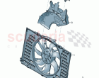 Radiator fan with fan ring and control unit (959050)