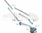 Wiper motor Wiper arm with wiper blade (955010)