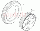 diaginal tire (spare wheel), alloy wheel