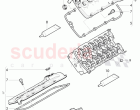 cylinder head cover with gasket, cap