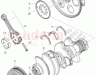 flywheel, v-belt pulley with vibration, damper, impulse rotor