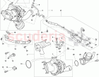 Exhaust gas turbocharger, oil return line, oil pressure line, F >> 3W-5-028 804