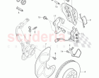 brake disc, splash shield for brake disc, brake caliper