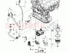 oil pump, oil strainer, control flap, oil cooler, oil filter, guide tube
