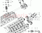 solenoid valve, camshaft adjuster unit, cam follower, roller rocker arm