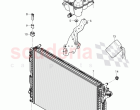 Coolant radiator, reservoir with attachment, parts