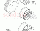 Aluminium rim with wheel cap, wheel bolt, wheel bolt, lockable with adapter, D - M…