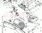 intake manifold - upper part, throttle valve, cut-off valve, suction hose