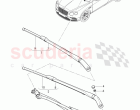 wiper motor, wiper arm with wiper, blade