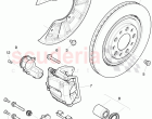 brake disc, splash shield for brake disc, brake caliper