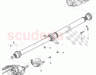 propeller shaft 2-piece with intermediate bearing, for 8-speed automatic gearbox