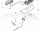 selector mechanism with cable, for 6 speed automatic transm.