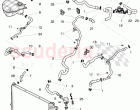 Coolant hoses and pipes, Engine bay, for vehicles with coolant auxiliary heater, D…