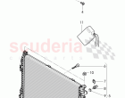 Coolant radiator, reservoir with attachment, parts