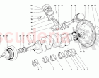Driving shaft - Connecting rods and pistons - Motor flywheel