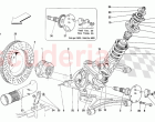 Front suspension - Shock absorber and brake disc