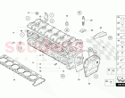 CYLINDER HEAD WITH STUDS AND CENTERING SLEEVE
