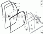 Trims and seals, door, rear