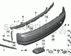 Bumper trim panel, rear