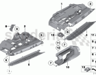 Mounting parts, instr. panel, bottom I