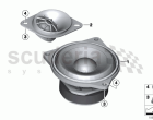 Single parts rear shelf loudspeaker