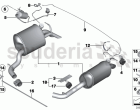Exhaust system, rear