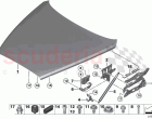 Engine hood mounting parts