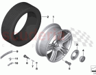 Light alloy wheel styling 602