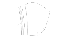 Glass Frames & Regulators - Rear Quarter Glass, Volante