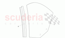 Glass assembly Quarter Window (Volante)