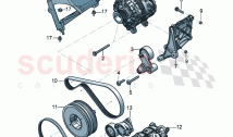 Alternator connecting and mounting parts for alternator Poly-V-belt tensioning lev&hellip; (903010)