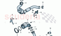 Pre-catalyst Exhaust pipe with catalyst (253030)