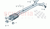 Exhaust pipe with front silencer (253050)