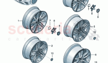 Aluminium rim Hub cap (601020)