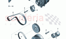 Alternator connecting and mounting parts for alternator Poly-V-belt tensioning lev&hellip;