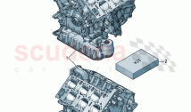short engine with crankshaft, pistons, oil pump and oil sump (100005)