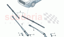 Wiper motor Wiper arm with wiper blade (955010)