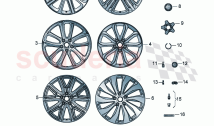 Aluminium rim Hub cap (601020)