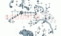 Coolant hoses and pipes Engine (121010)