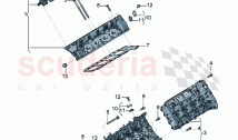 Cylinder head with valves (without camshaft) Cylinder head gasket (103030)