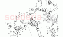 Coolant hoses and pipes, engine, F 4V-J-017 261>>, F ZV-J-017 261>>