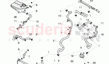 Coolant hoses and pipes, Engine bay, F >> 3W-6-039 272
