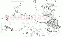 selector mechanism with cable, for 6 speed automatic transm.