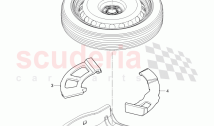 support for spare wheel, F 3W-G-054 429>>, F ZA-G-054 429>>