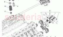 solenoid valve, camshaft adjuster unit, cam follower, roller rocker arm