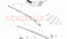 wiper motor, wiper arm with wiper, blade