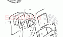 door seal, outer, glass channel, D >> - MJ 2016