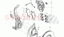 disc brake, brake disc (ventilated), splash shield for brake disc