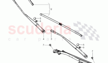 wiper motor, wiper arm with wiper, blade