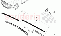 wiper motor, wiper arm with wiper, blade